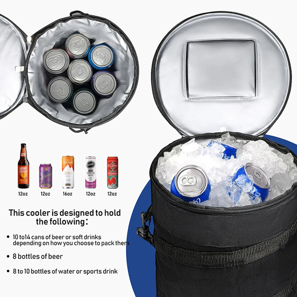Foldable Golf Cart Cooler Bag – Fits Up to 8 Cans | Keeps Drinks Cold All Round
