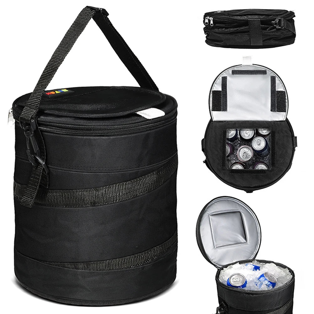 Foldable Golf Cart Cooler Bag – Fits Up to 8 Cans | Keeps Drinks Cold All Round